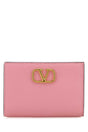 VALENTINO GARAVANI Mini Leather Wallet with Antique Brass Finish