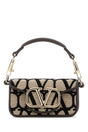 VALENTINO GARAVANI Mini Toile Iconographe and Leather Clutch