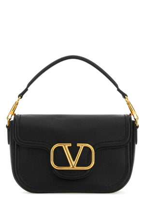 VALENTINO GARAVANI Mini Black Leather Alltime Shoulder Handbag