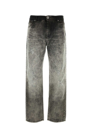 BALMAIN Stylish Grey Denim Jeans for Men