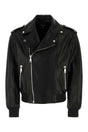 BALMAIN Black Leather Bomber Jacket