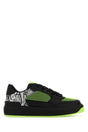 BALMAIN Multicolor Leather and Fabric Sneakers for Men