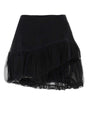 KIKO KOSTADINOV Chic Black Nylon Blend Mini Skirt