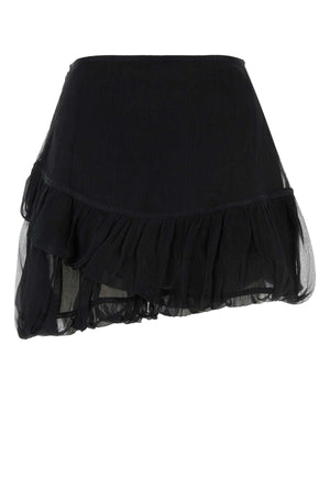 KIKO KOSTADINOV Chic Black Nylon Blend Mini Skirt