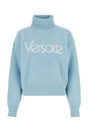 VERSACE Light Blue Wool Sweater for Women