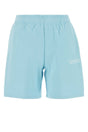 VERSACE Light Blue Cotton Mini Shorts for Women