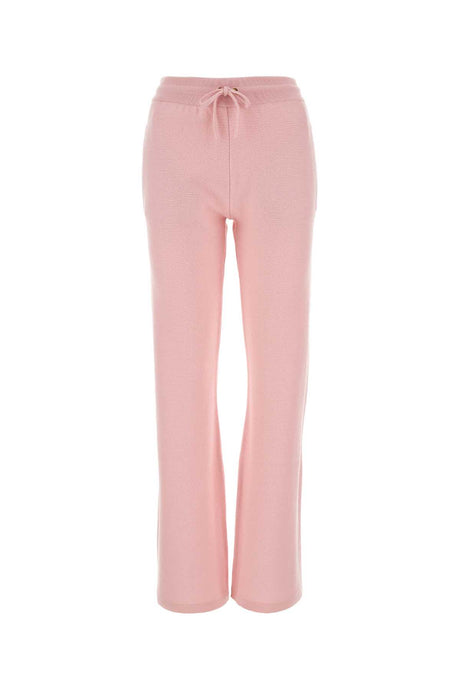 VERSACE Flared Leg Pant in Pink Wool Blend for Women