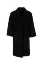 VERSACE HOME Luxurious Unisex Bathrobe in Black Terry Fabric - Size M