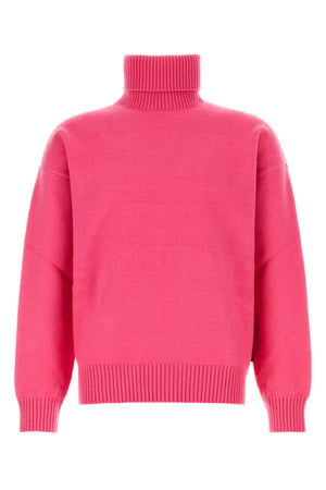 GUCCI Stretch Wool Blend Sweater in Dark Pink