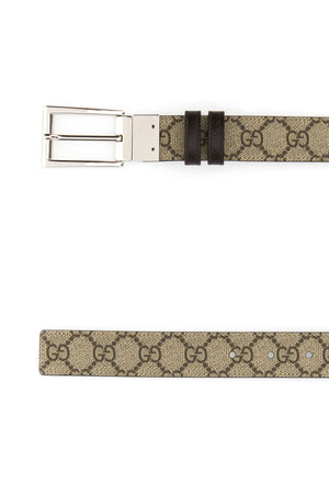 GUCCI Brown Leather Reversible Belt - 3 cm Height