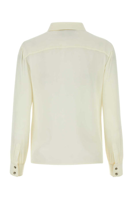 GUCCI Ivory Crepe Silk Shirt for Women