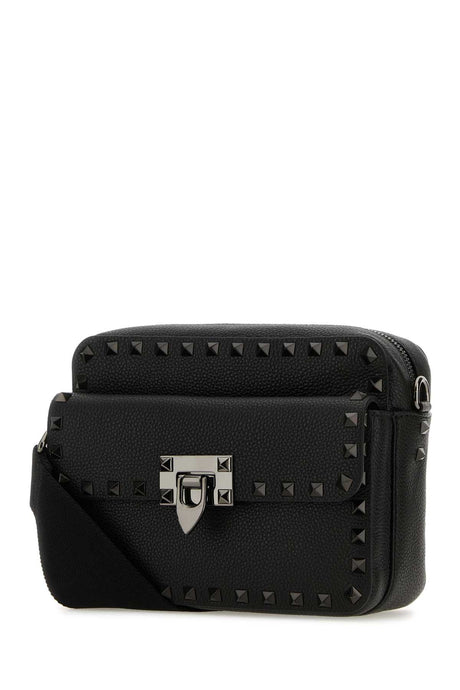 VALENTINO GARAVANI Mini Black Leather Rockstud Crossbody Bag