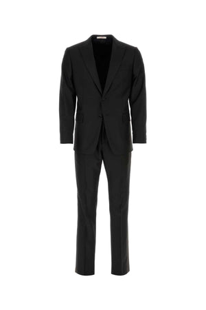 VALENTINO GARAVANI Sophisticated Black Wool Suit for Contemporary Men