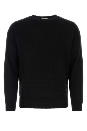 VALENTINO GARAVANI Classic Black Wool Sweater for Men