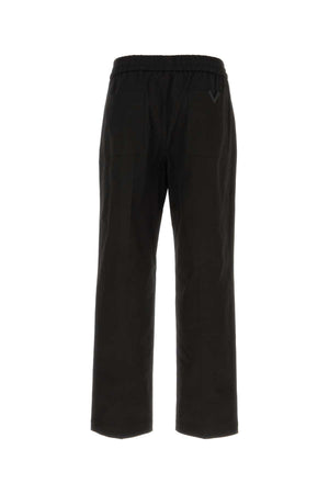 VALENTINO GARAVANI Black Stretch Cotton Pants for Men