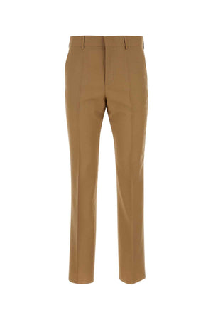 VALENTINO GARAVANI Elegant Camel Wool Pants for Men