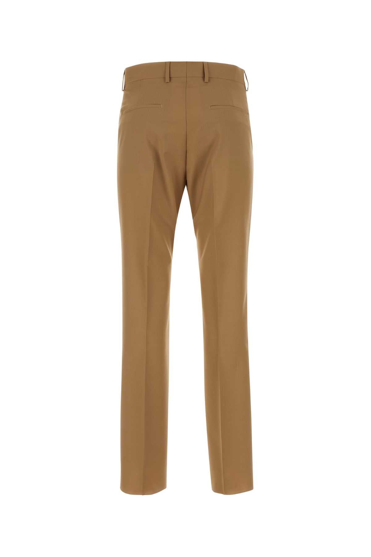 VALENTINO GARAVANI Elegant Camel Wool Pants for Men