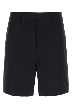 VALENTINO GARAVANI Midnight Blue Stretch Cotton Bermuda Shorts for Men - 24S