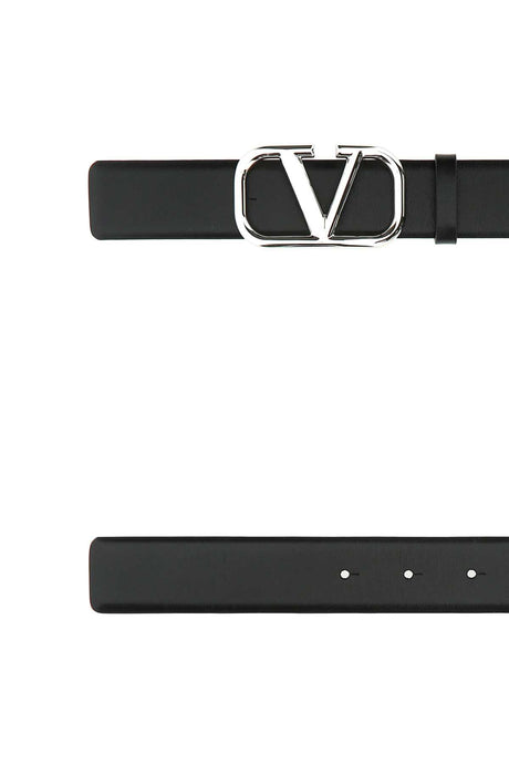 VALENTINO GARAVANI Sleek Leather VLogo Belt - 3 cm Height