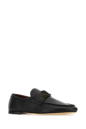 VALENTINO GARAVANI Classic Black Leather VLogo Loafers