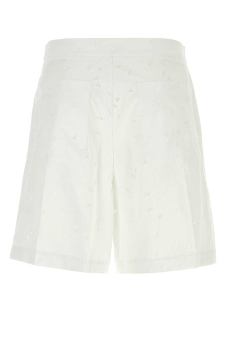 VALENTINO GARAVANI Classic White Bermuda Shorts for Men