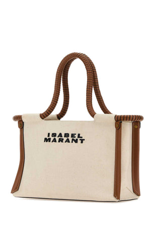 ISABEL MARANT Mini Shopping Handbag in Sand Canvas