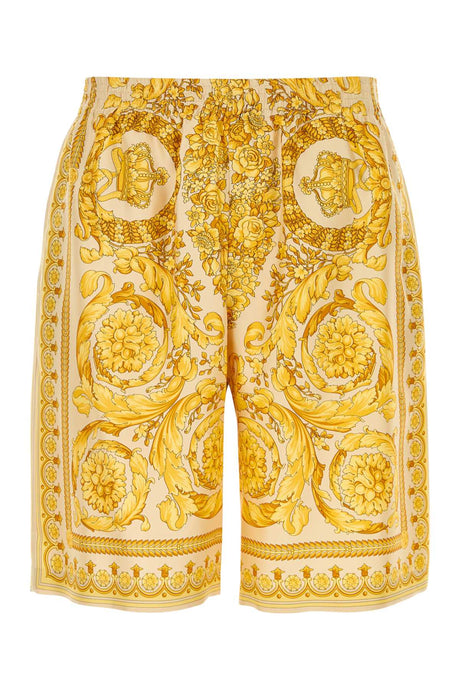 VERSACE Printed Silk Bermuda Shorts for Men - Perfect for Summer Adventures