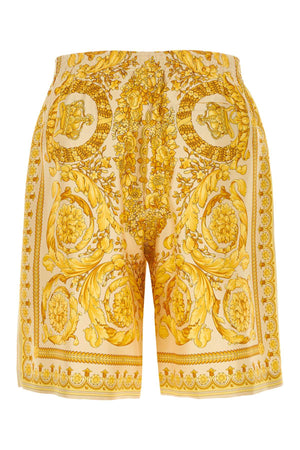 VERSACE Printed Silk Bermuda Shorts for Men - Perfect for Summer Adventures