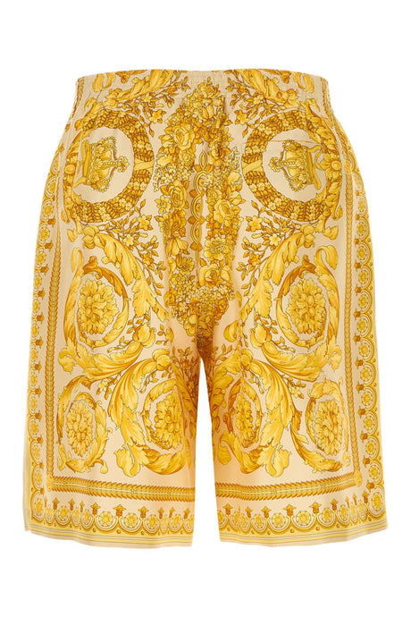 VERSACE Printed Silk Bermuda Shorts for Men - Perfect for Summer Adventures