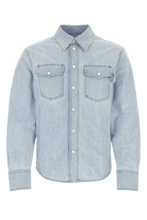 BOTTEGA VENETA Classic Light-Blue Denim Shirt for Men