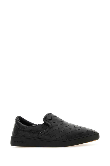 BOTTEGA VENETA Black Leather Sawyer Slip-Ons for Men