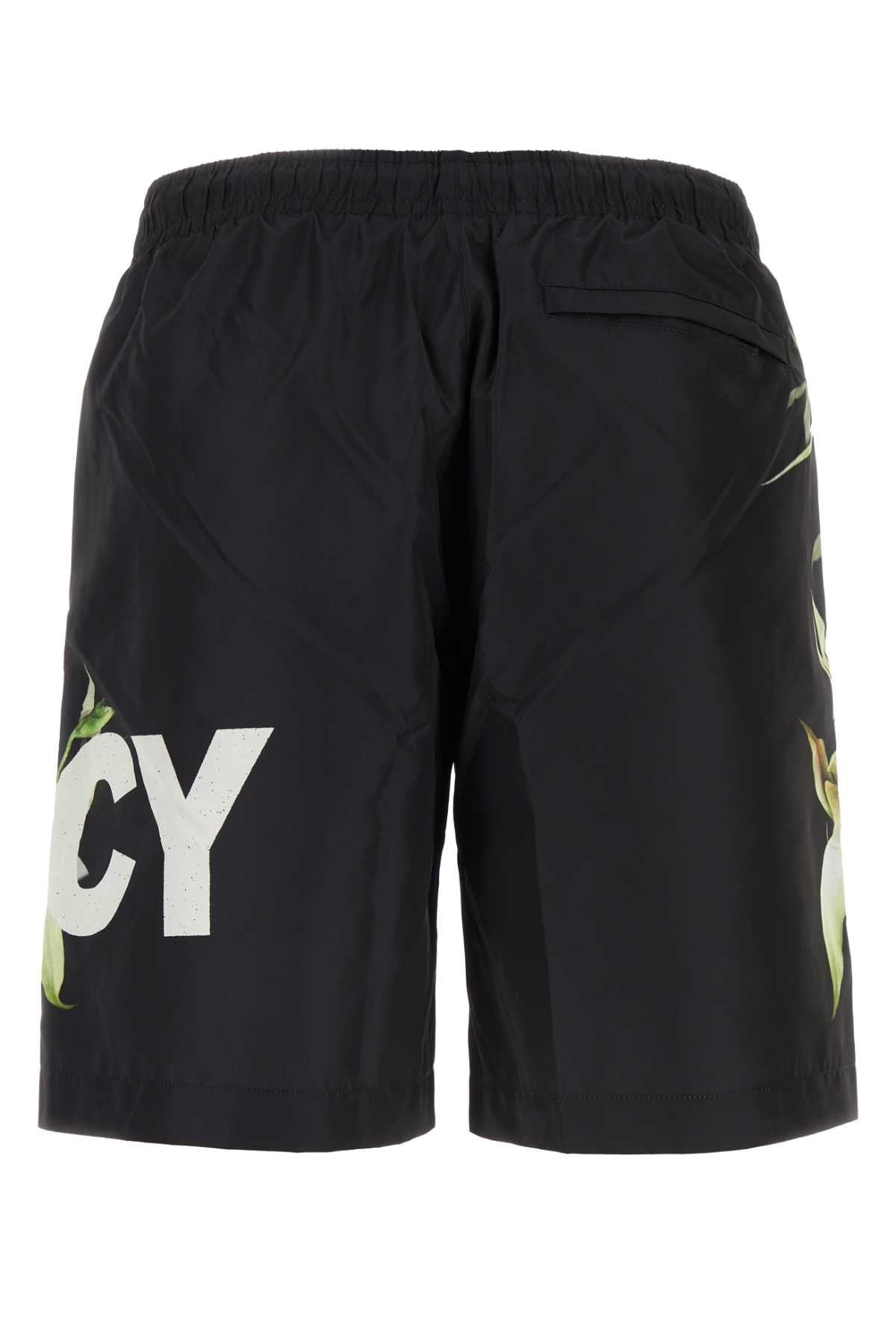 GIVENCHY Sleek Black Polyester Swim Shorts for Men