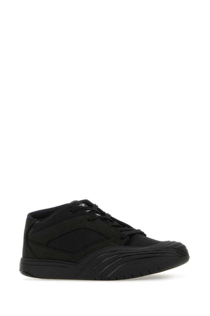 GIVENCHY Black Fabric and Leather Skate Sneakers for Men