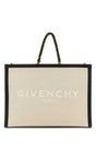 GIVENCHY Two-Tone Canvas and Leather Medium G-Tote Handbag - Spacious Elegance