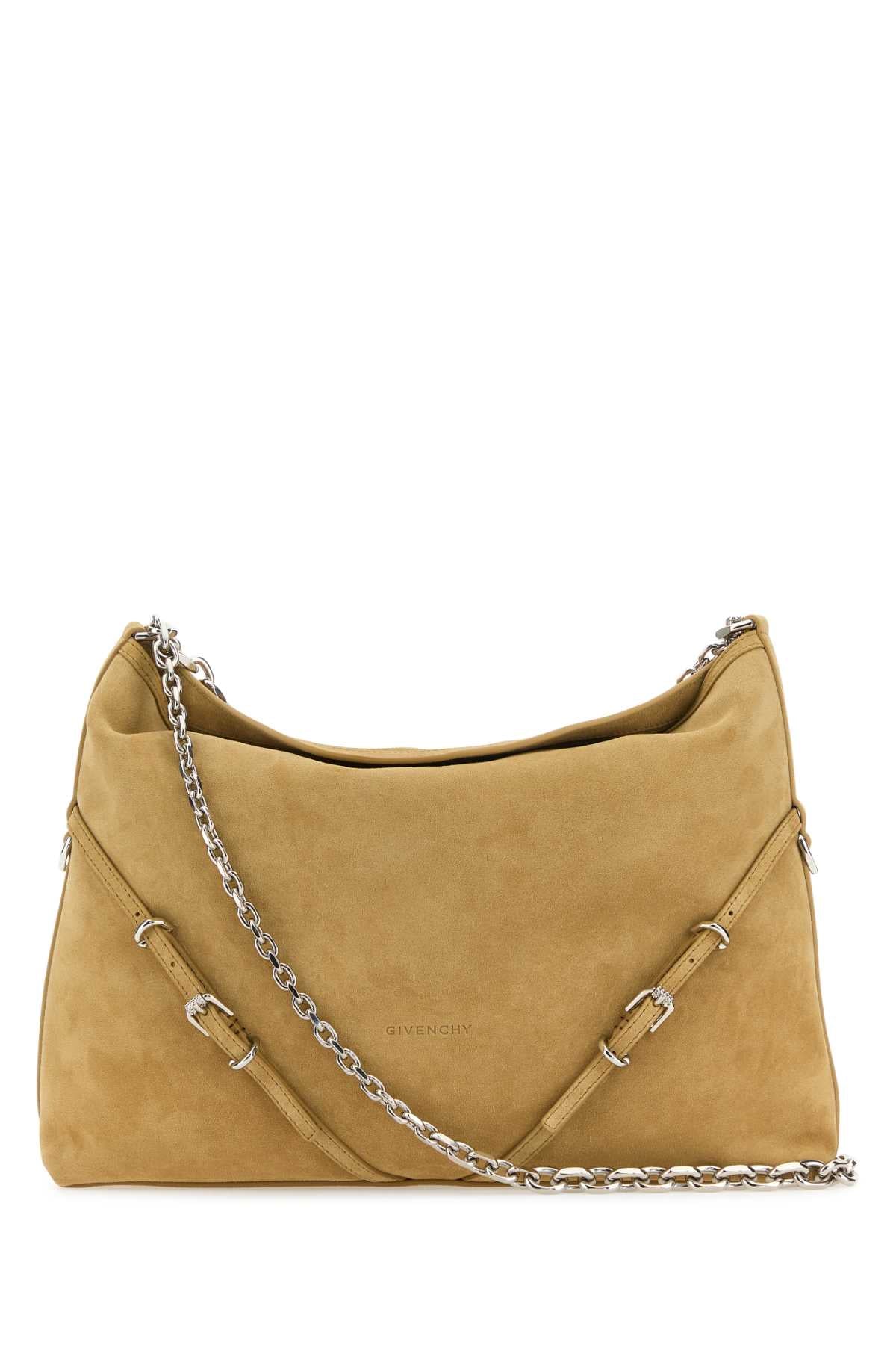 GIVENCHY Beige Suede Mini Chain Shoulder Handbag - Perfect for Any Season