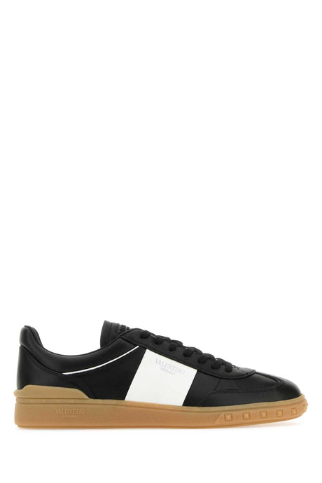 VALENTINO GARAVANI Black Leather Upvillage Sneaker - Men's