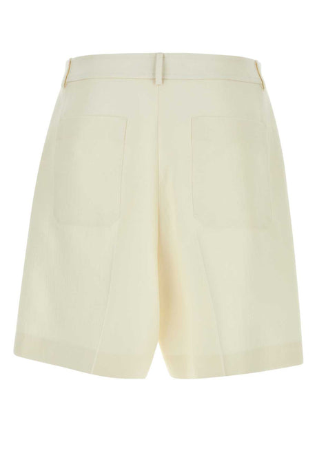 VALENTINO GARAVANI Ivory Wool Blend Bermuda Shorts