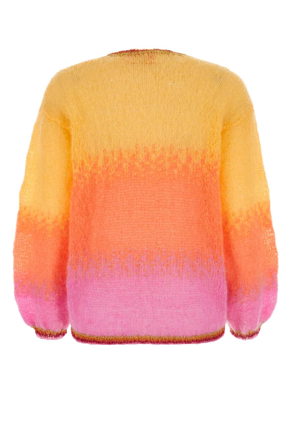 ROSE CARMINE Multicolor Mohair Blend Mini Cardigan