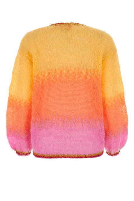 ROSE CARMINE Multicolor Mohair Blend Mini Cardigan