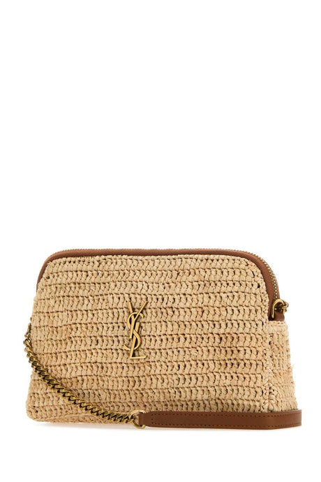 SAINT LAURENT Mini Raffia Gaby Crossbody Handbag