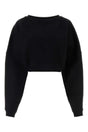 SAINT LAURENT Chic Black Cotton Sweatshirt for Women