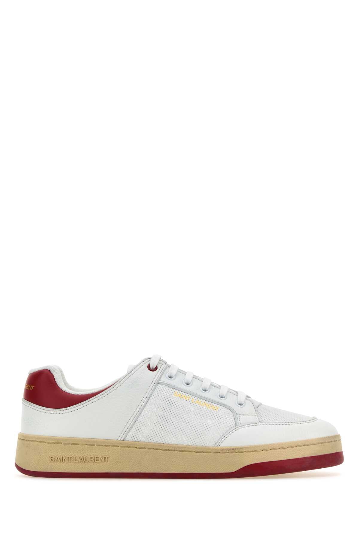 SAINT LAURENT Classic White Leather Sneakers for Men