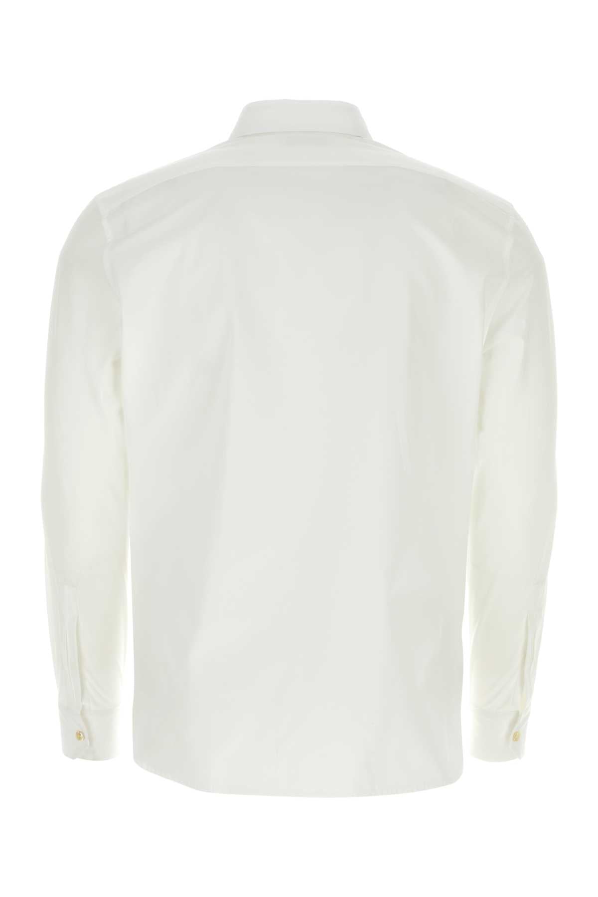 SAINT LAURENT Classic White Poplin Shirt for Men