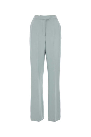 FENDI Elegant Light Blue Wool Blend Pants for Women