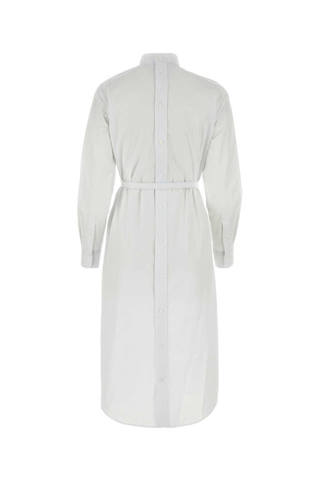 FENDI White Poplin Mini Shirt Dress for Women