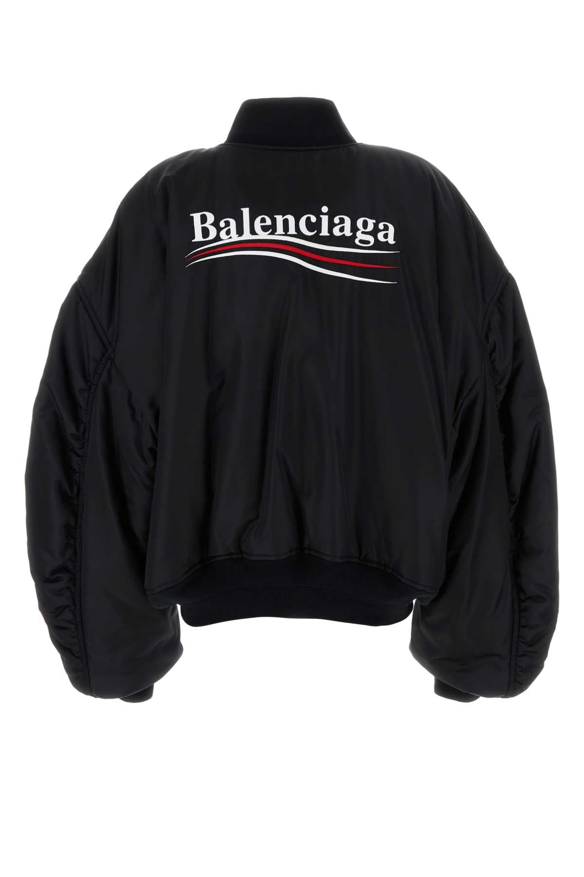 BALENCIAGA Women's Black Nylon Padded Bomber Jacket