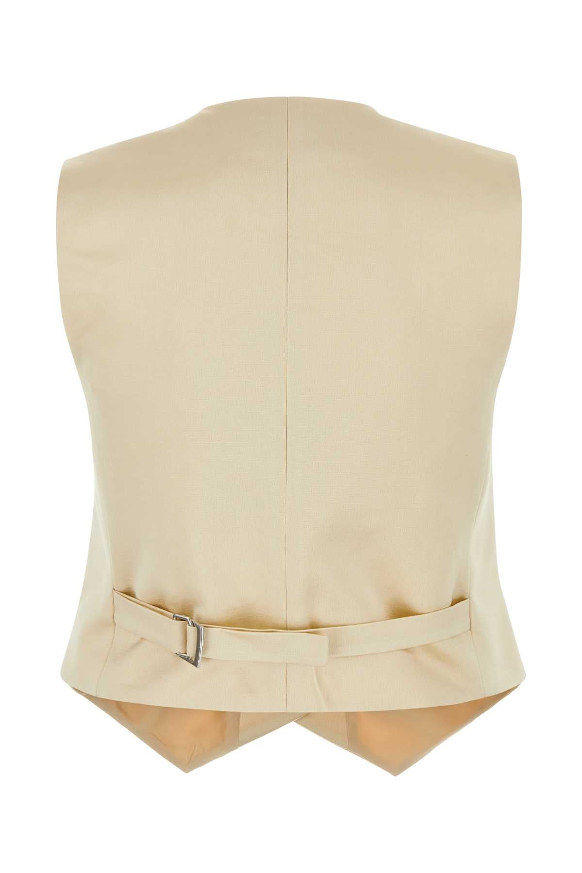 MAGDA BUTRYM Cream Cotton Blend Mini Vest