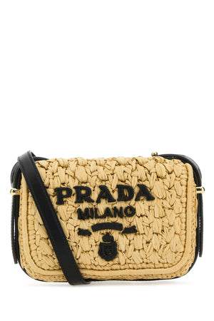 PRADA Mini Raffia Crossbody Handbag