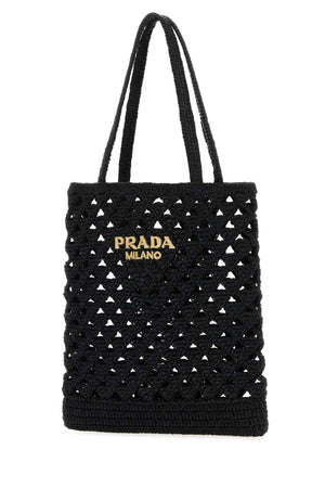 PRADA Sleek Black Straw Handbag - 30 cm x 32 cm