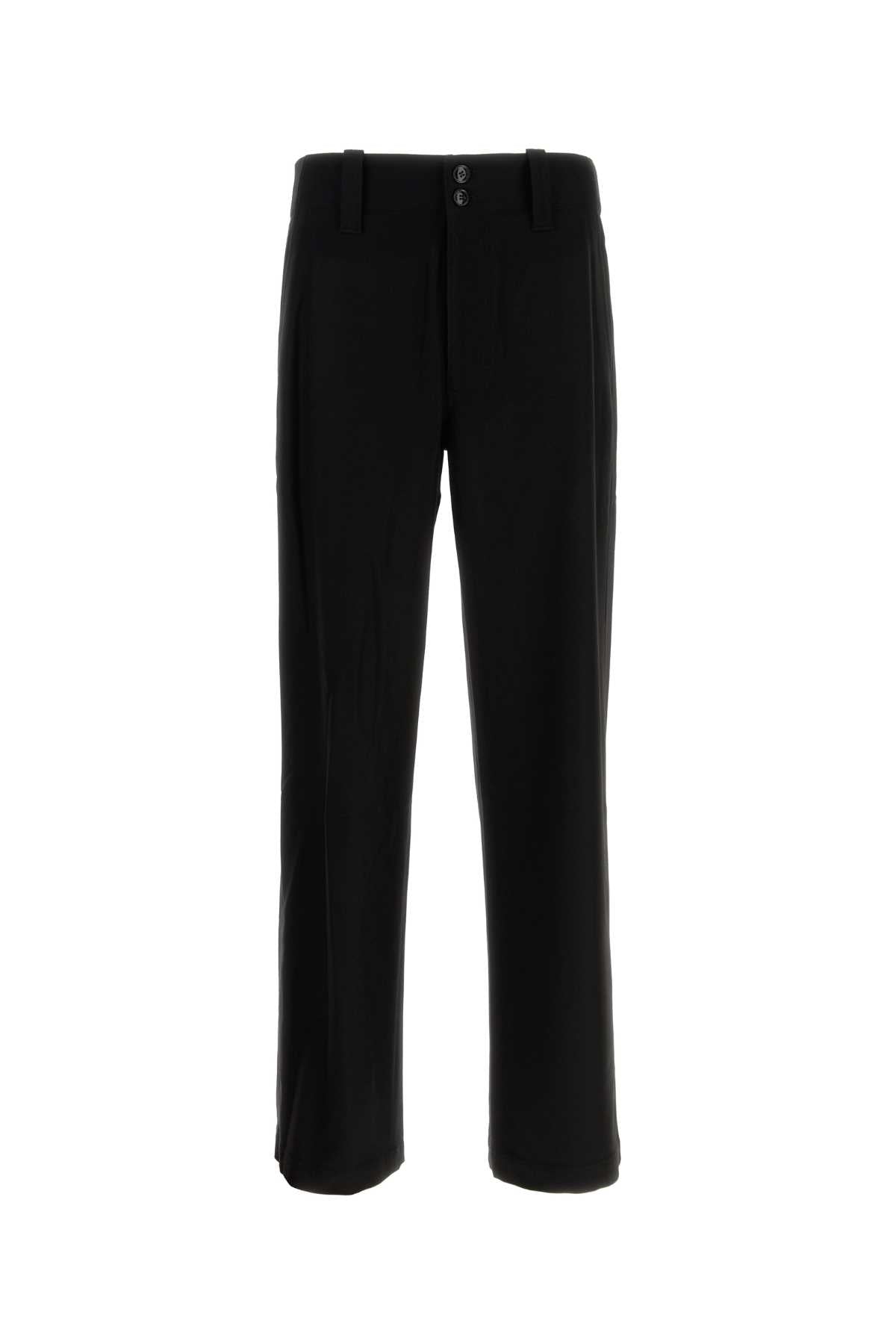 GIORGIO ARMANI Classic Black Wool Pants for Men